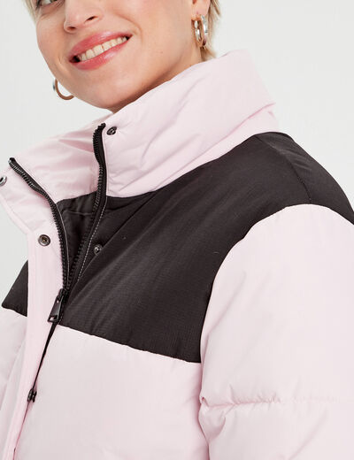 Doudoune rose clair femme