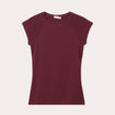 T-shirt manches courtes violet foncé femme