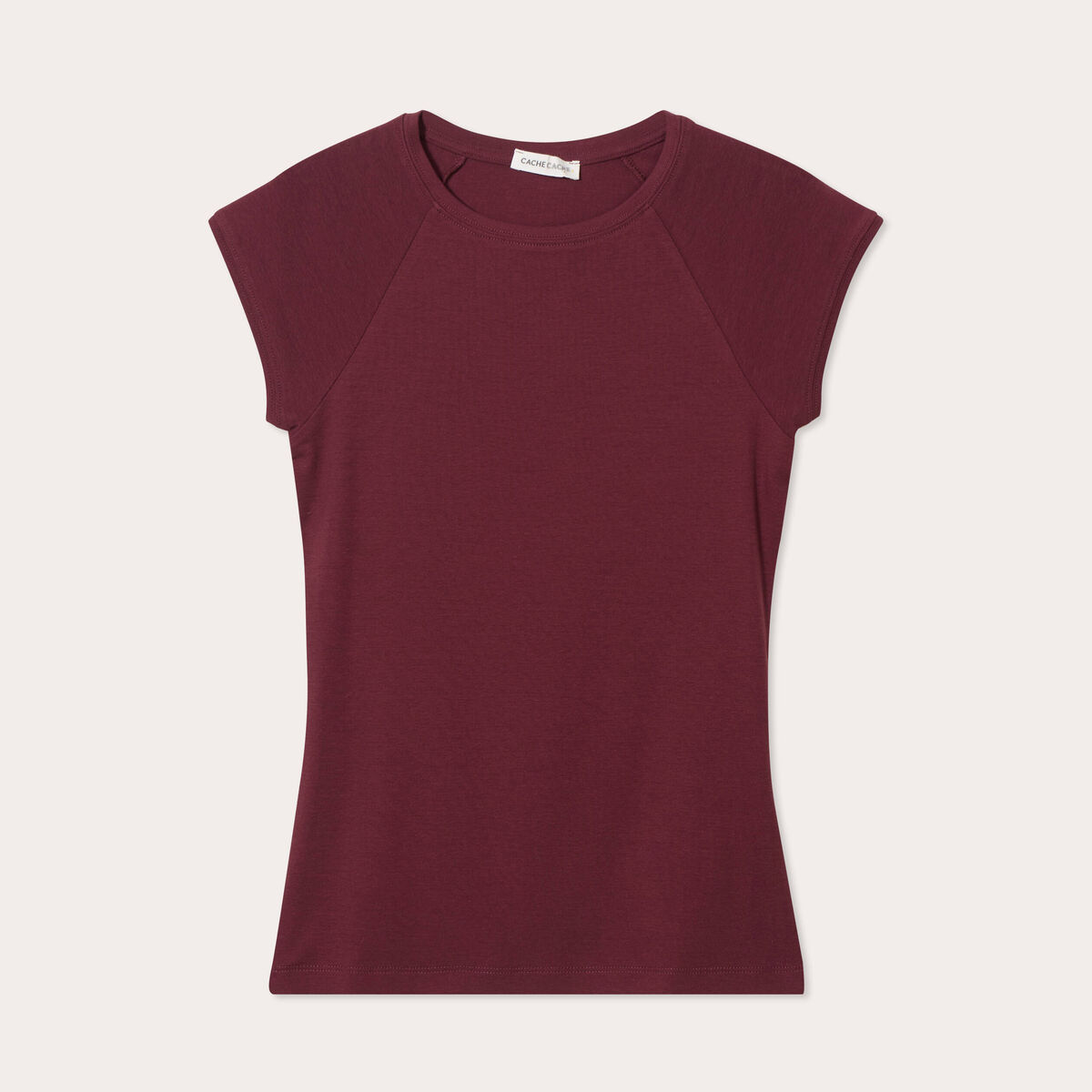 T-shirt manches courtes violet foncé femme