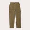 Pantalon cargo bas resserré vert foncé femme