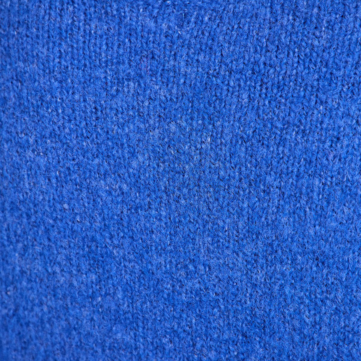 Pull col rond manches courtes bleu electrique femme