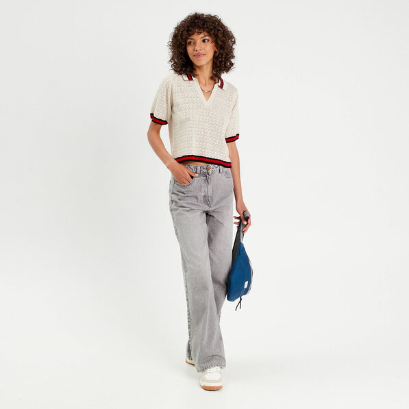 polo manches courtes ecru femme Polo manches courtes ecru femme