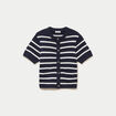 Gilet manches courtes bleu femme