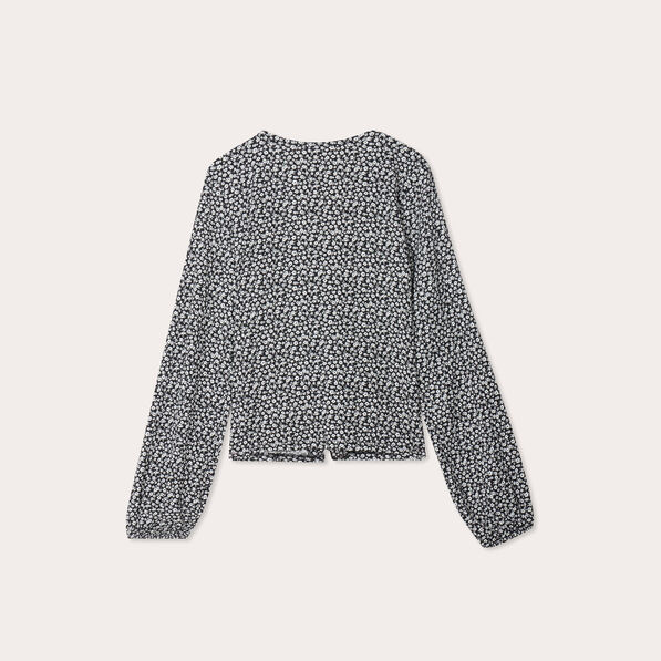 blouse avec noeuds noir femme Blouse avec noeuds noir femme
