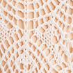 Pull crochet manches longues ivoire femme