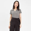 Blouse manches courtes noir femme