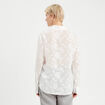 Chemise brodée ecru femme