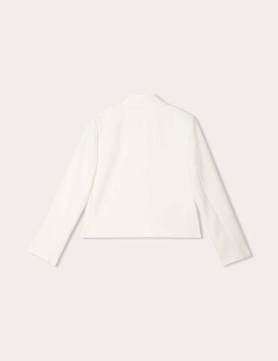 Veste cintrée boutonnée ecru femme