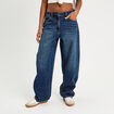 Jeans baggy taille haute denim stone femme