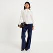 Blouse manches longues blanc femme