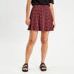Jupe short droite noir femme
