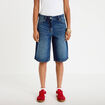 Bermuda en jean bleu fonc&eacute; femme