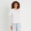 T-shirt oversize 2-en-1 blanc femme