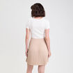 Robe droite pliss&eacute;e sable femme