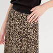 Jupe longue évasée beige femme