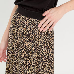 Jupe longue évasée beige femme