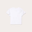 T-shirt d&eacute;tails fleurs blanc femme