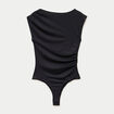 Body ajust&eacute; d&eacute;collet&eacute; sans manches noir femme