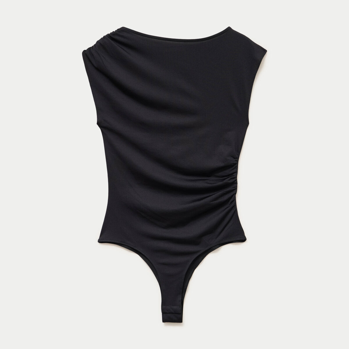 Body ajust&eacute; d&eacute;collet&eacute; sans manches noir femme