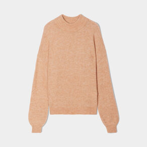 pull col montant beige femme Pull col montant beige femme