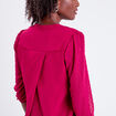 Blouse manches 3/4 rouge foncé femme
