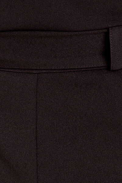 Combishort ceinturée noir femme