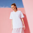 T-shirt manches courtes blanc femme