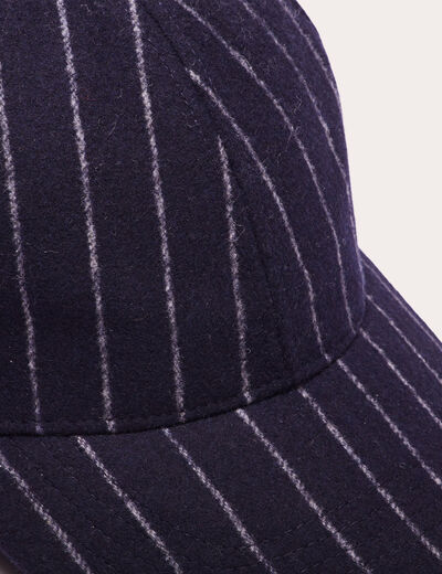 Casquette feutrine bleu marine femme