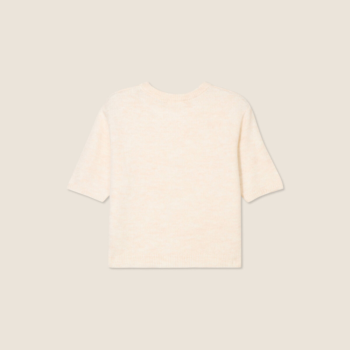 Pull manches courtes sable femme