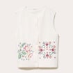 Gilet matelass&eacute; oversize sans manches ecru femme