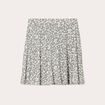 Jupe short droite vert femme