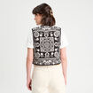 Gilet sans manches matelassé noir femme