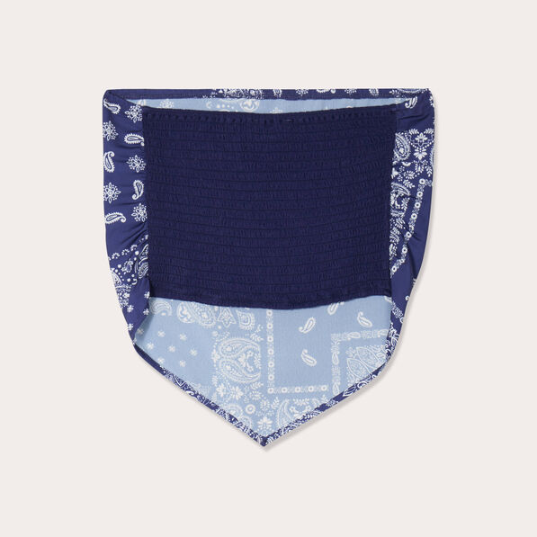 Crop top bandeau bleu marine femme