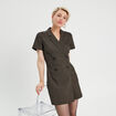 Robe portefeuille gris femme