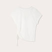 T-shirt côté coulisse ecru femme