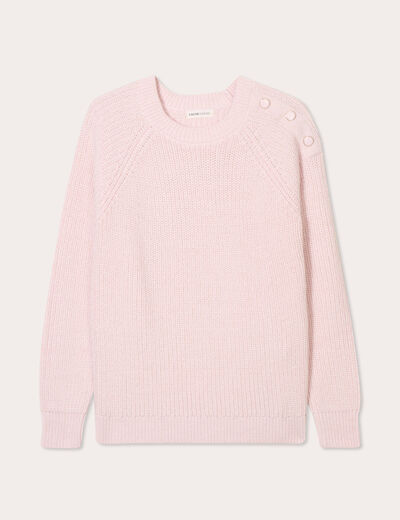 Pull manches longues rose clair femme