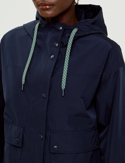 Parka 3-en-1 bleu marine femme