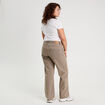 Jeans droit 5 poches marron cognac femme