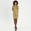 Robe évasée suédine vert clair femme