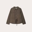 Veste cintrée boutonnée vert kaki femme