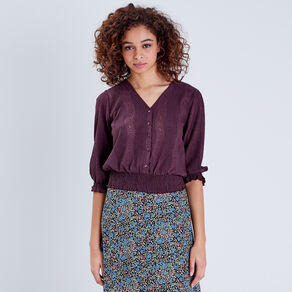 blouse sophie manches 34 marron femme Blouse Sophie - manches 3/4 marron femme