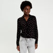 Chemise manches longues noir femme
