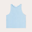 Débardeur cropped bleu gris femme