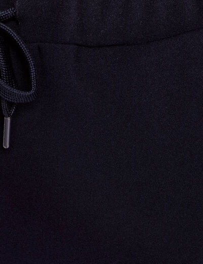Jupe droite molleton bleu marine femme