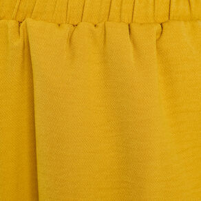 Pantalon large fluide jaune citron femme