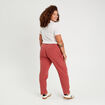 Pantalon paperbag fluide vieux rose femme
