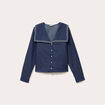 Chemise col marin denim double stone femme