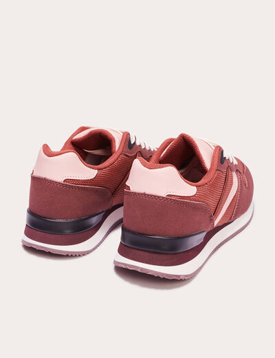 Sneakers plates rouge foncé femme