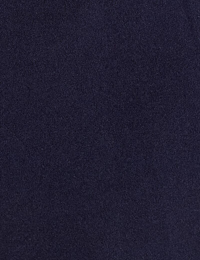 Pantalon large avec bandes bleu marine femme