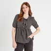 Blouse manches courtes noir femme